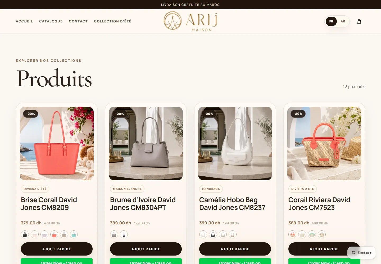 Collection de produits Arij Maison